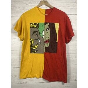 Bloods Thicker Red/Yellow Comic Book T Shirt Mens Size L Retro